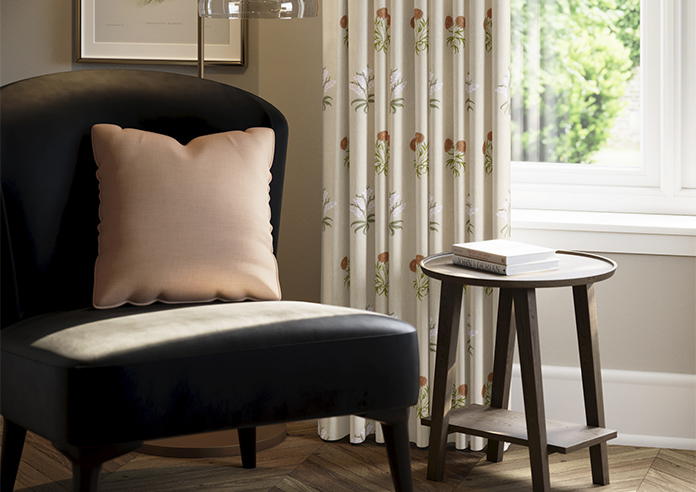 William Morris At Home Lily Flower Embroidery, Nettle - Made to Measure Curtains - Image 5